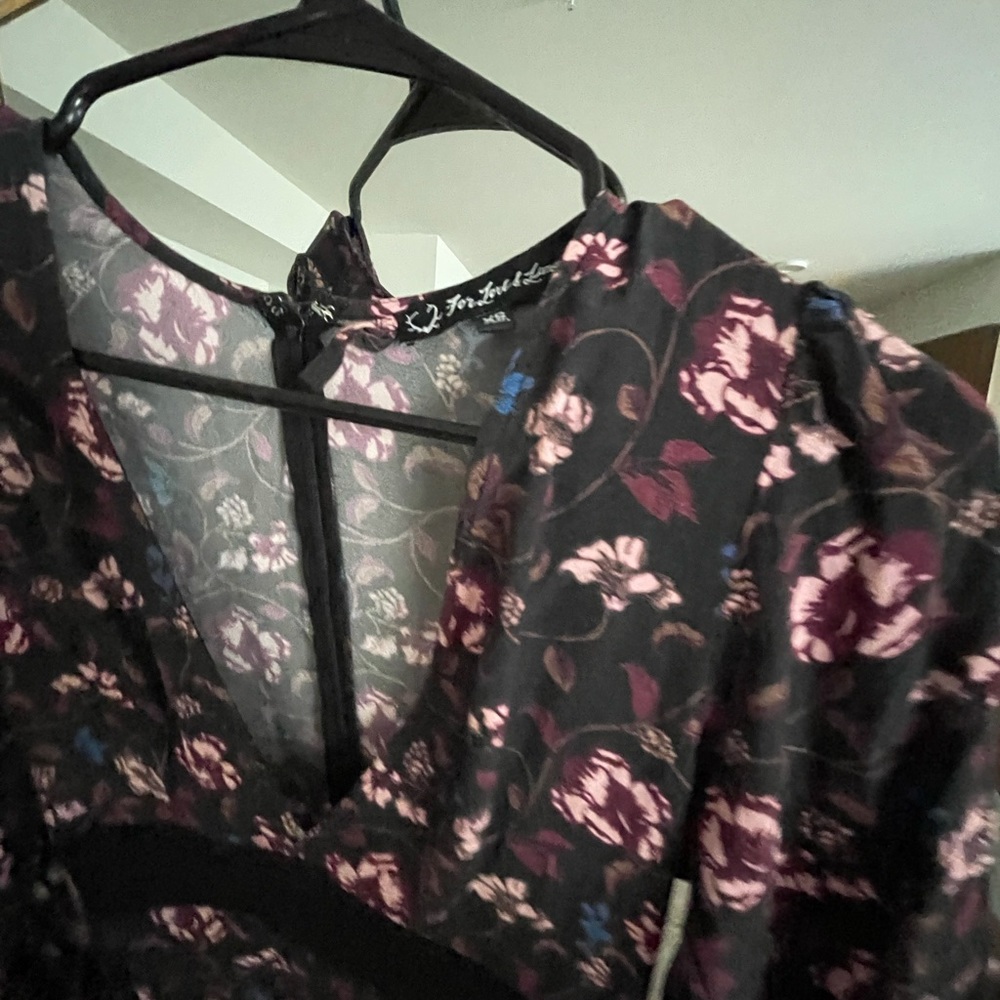 For love & lemons black floral print midi - Picture 4 of 7